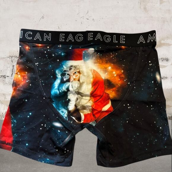 American Eagle NWT Christmas Santa Boxer Briefs Size Small - Picture 2 of 4